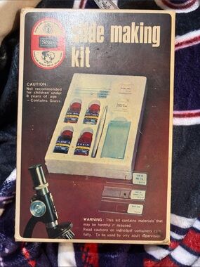 Antique 60s Sears Microscope Slide Making Kit
